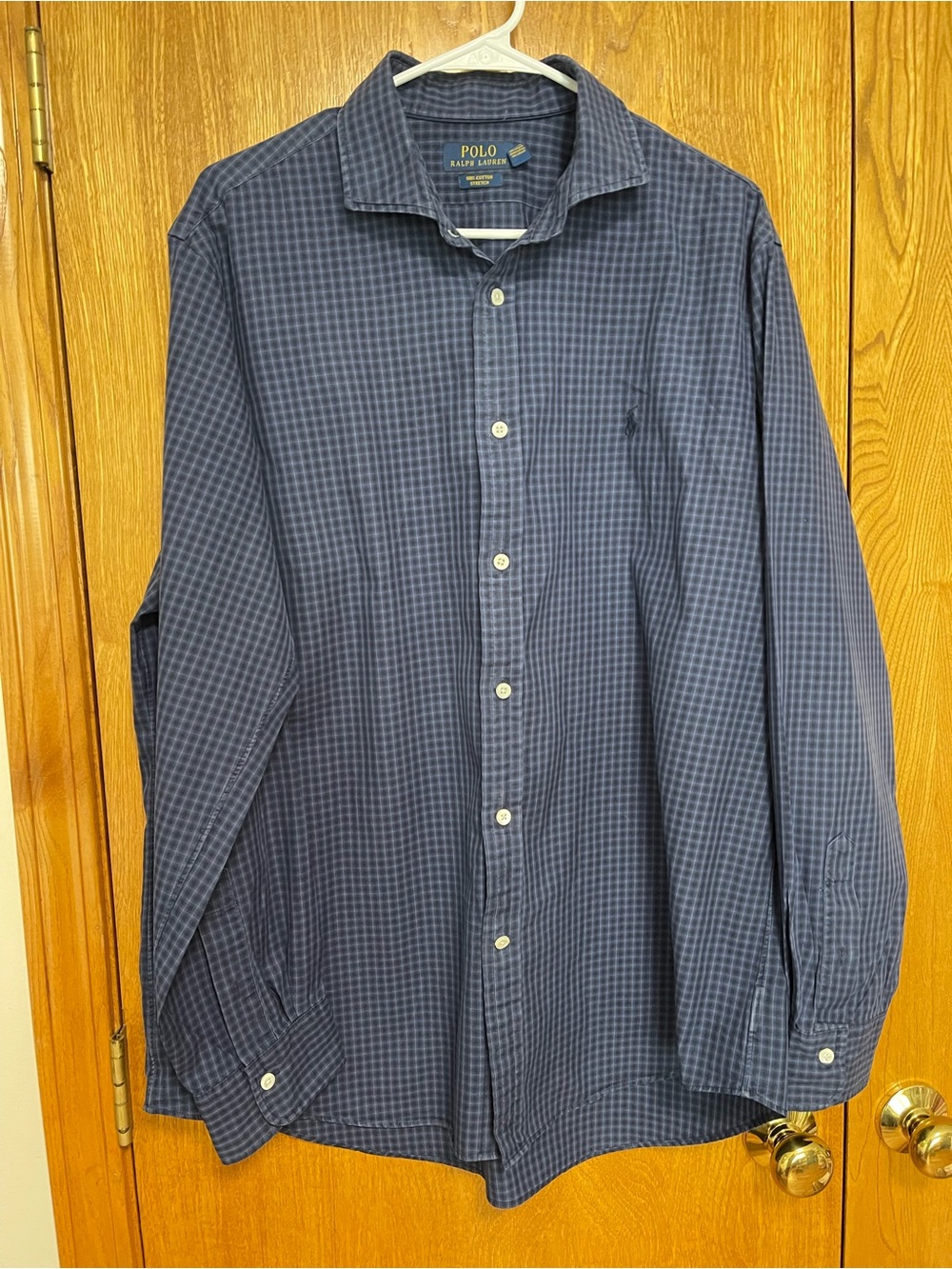 Polo by Ralph Lauren Navy Micro-Check Long Sleeve Dress Shirt